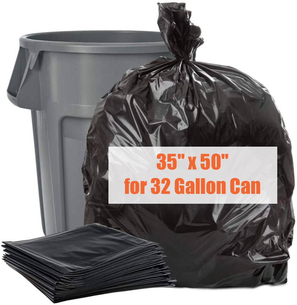 Garbage Bags - Industrial / 3Mil - 100-Pack - 35in x 50in